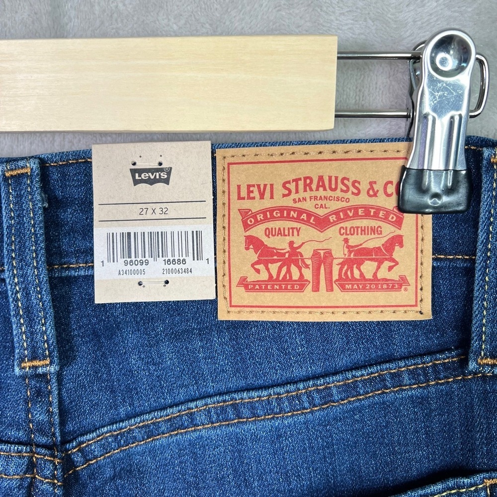 Levi's 726 High Rise Flare Jeans Dark Wash Y2K Bootcut Denim 27x32 *26.5x31.5 - Picture 7 of 14